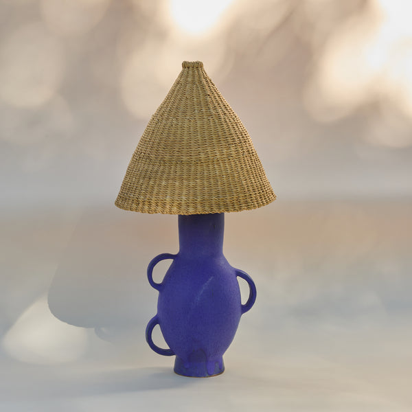 cobalt lamp with handles