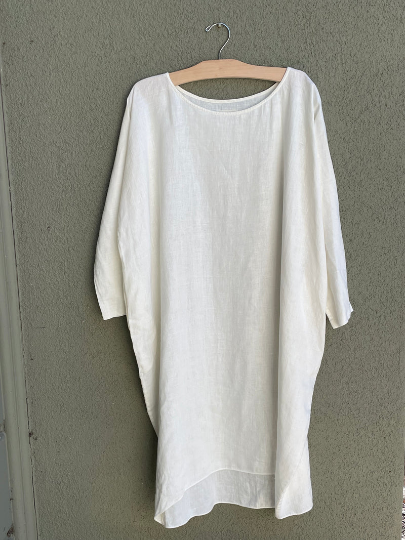 OCTOBER SAMPLE SALE Edie Dress - White Linen