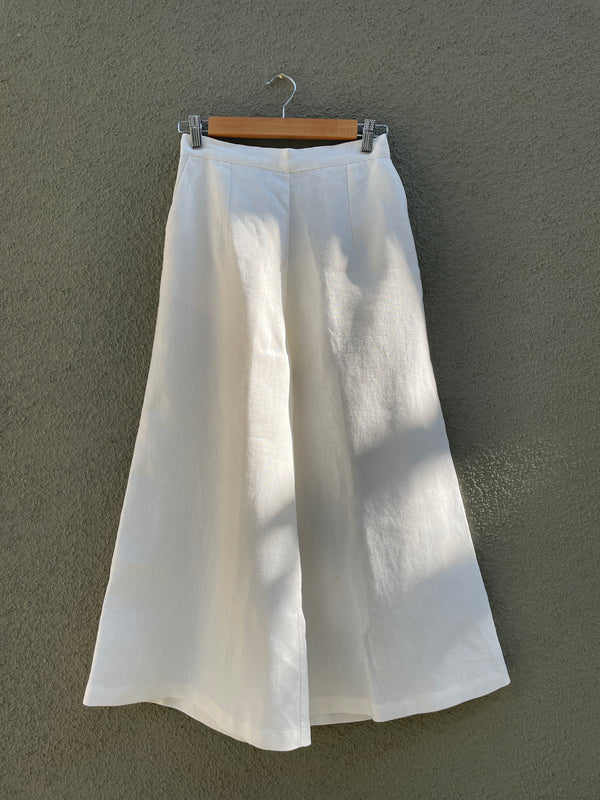 OCTOBER SAMPLE SALE Wallach Pant - White Linen