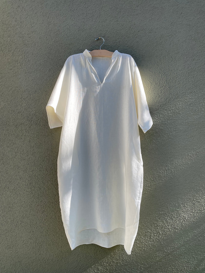 OCTOBER SAMPLE SALE Gaines Dress - White Linen