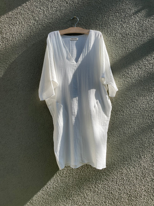 OCTOBER SAMPLE SALE Gwathmey Dress - White Gauze