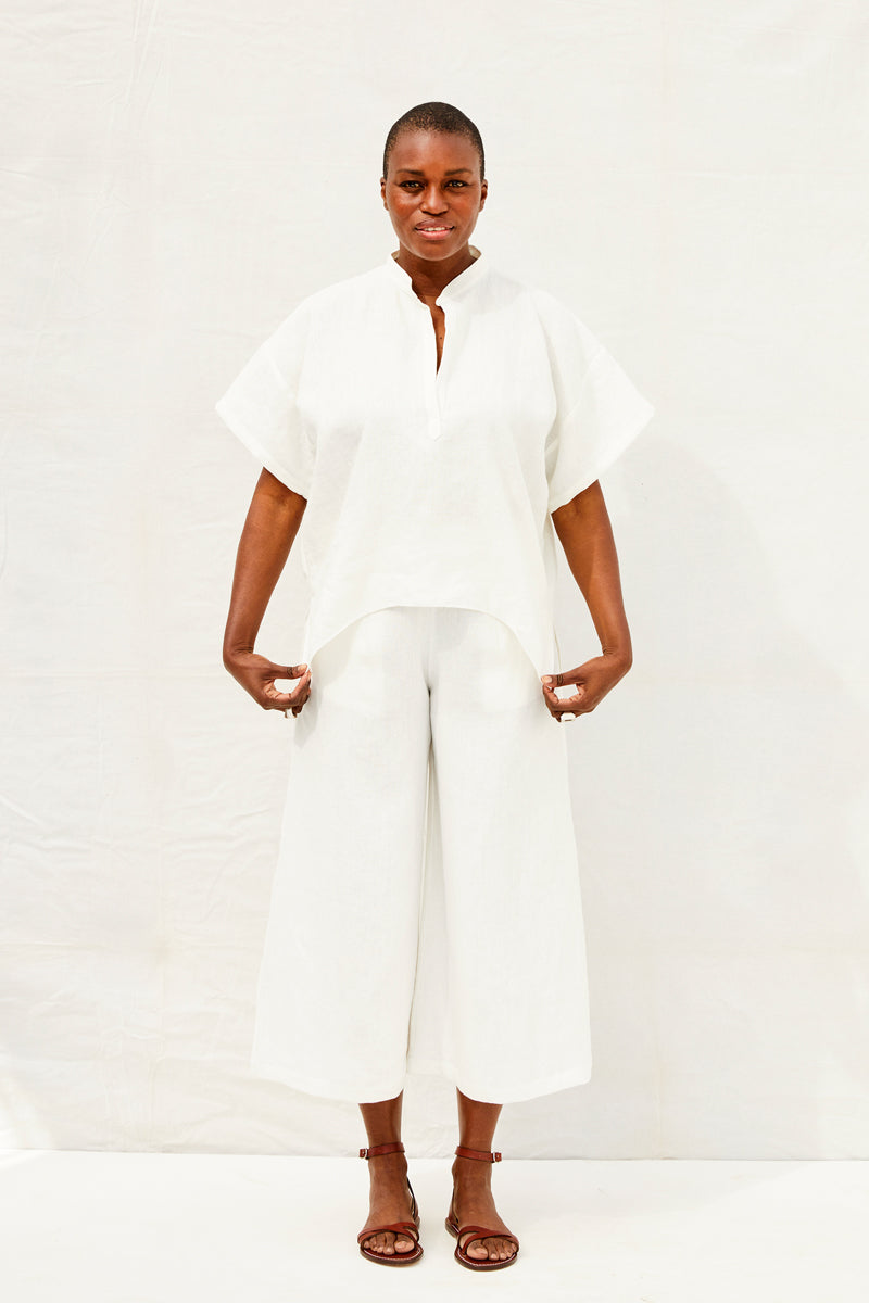 OCTOBER SAMPLE SALE Wallach Pant - White Linen